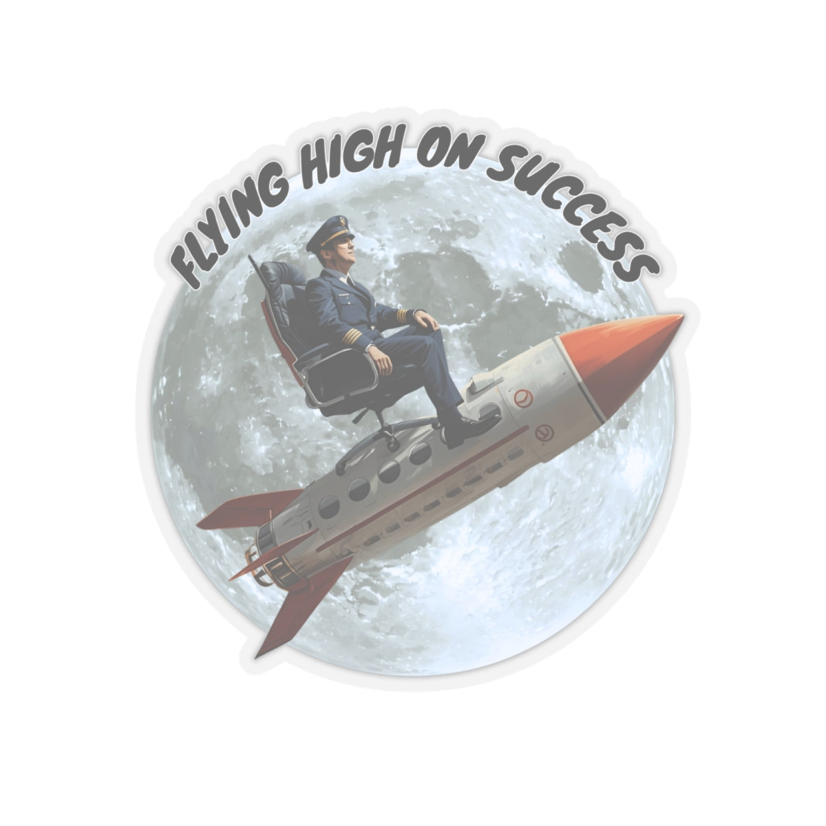 Flying High On Success Sticker