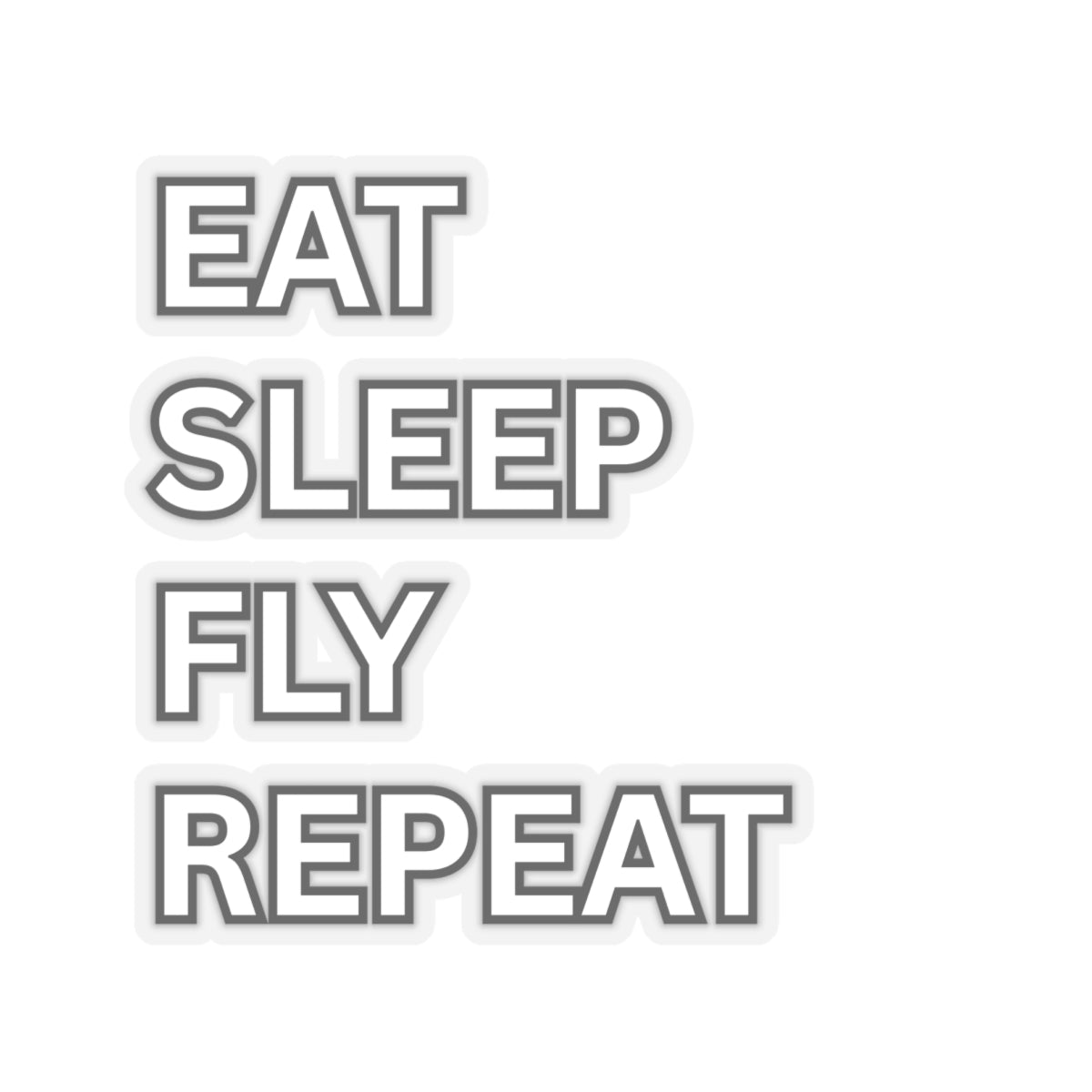 EAT SLEEP FLY REPEAT Sticker
