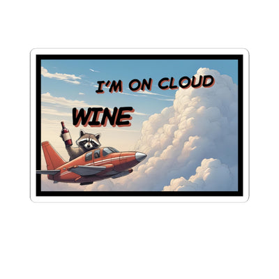 I'm on Cloud Wine Sticker