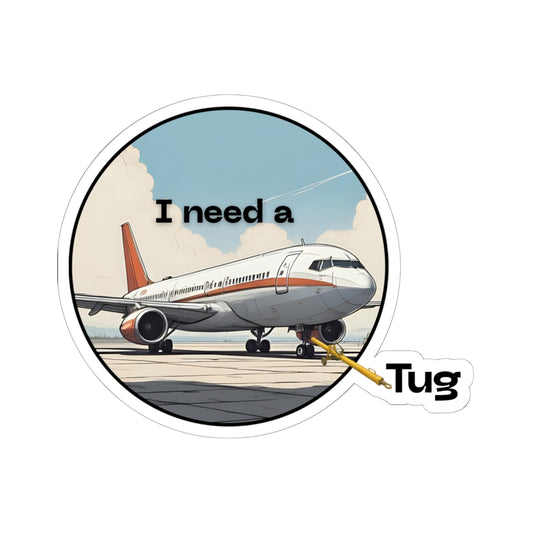 I need a tug Sticker