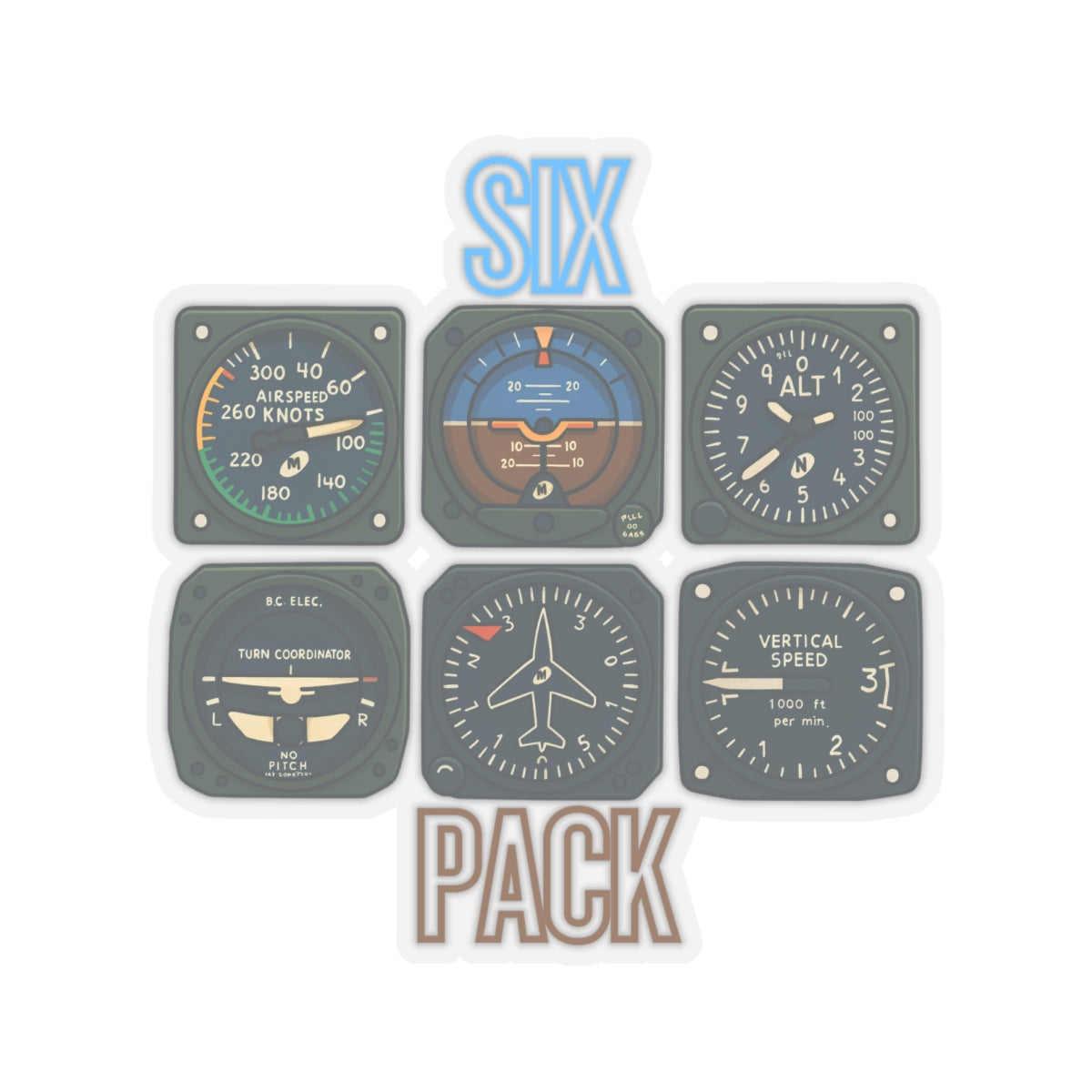 Six Pack Stickers